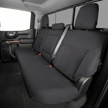 Load image into Gallery viewer, Covercraft Polycotton SeatSaver 40/20/40 split bench seat cover diagram with opening console for Dodge Ram