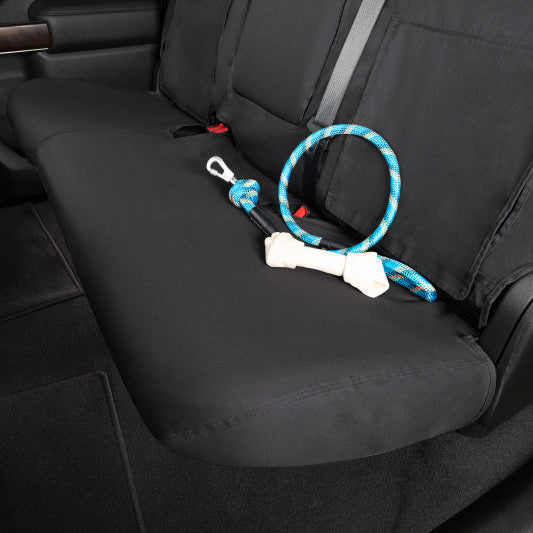 Covercraft Polycotton SeatSaver second row crew cab bench seat cover configuration diagram, no armrest