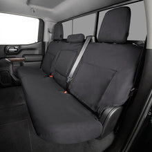Load image into Gallery viewer, Covercraft Polycotton SeatSaver second row bench seat cover installed in Dodge Ram, side view