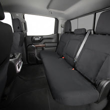 Load image into Gallery viewer, Covercraft Polycotton SeatSaver front seat cover installed in 2019-2020 Ford F-150, driver side rear view