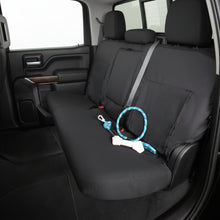 Load image into Gallery viewer, Covercraft Polycotton SeatSaver front seat cover installed in 2019-2020 Ford F-150, rear angle view