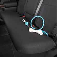 Load image into Gallery viewer, Covercraft Polycotton SeatSaver front seat cover installed in 2021-2024 Ford F-150, rear seat bench view