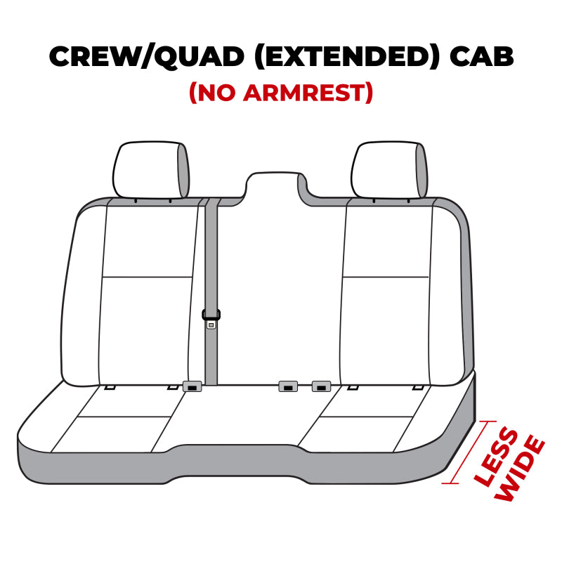 Covercraft SS7527PCCH SeatSaver Polycotton second row seat cover in Charcoal on a split rear bench, view 3