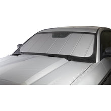 Load image into Gallery viewer, Silver Covercraft windshield sunscreen shown fully unfolded and facing the camera
