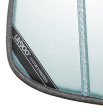 Load image into Gallery viewer, Sunscreen laid flat showing the reflective blue metallic panel surface
