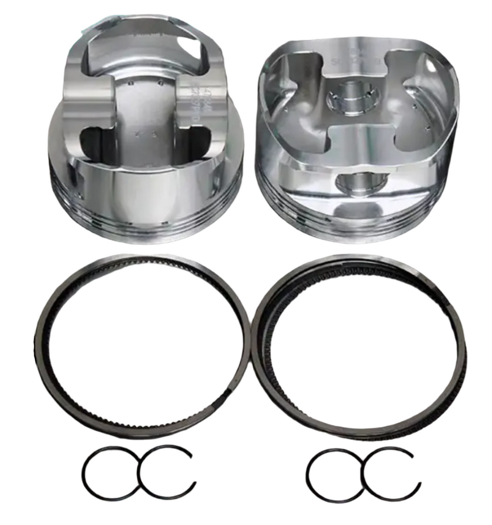 CP Piston & Ring Set for Nissan SR20DE w/ Turbo - Bore (86.5mm) - Size (.5mm) - 8.5:1 - CP Pistons CPPSC7327PVD