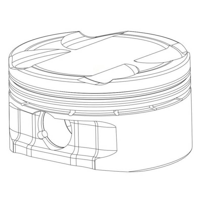 CP Piston & Ring Set for Nissan SR20DE w/ Turbo - Bore (86.5mm) - Size (.5mm) - 8.5:1 - CP Pistons CPPSC7327PVD