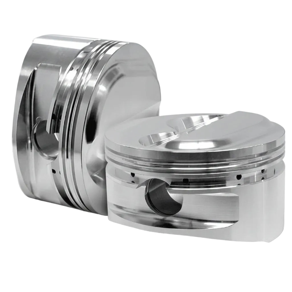 Group photo of the CP piston and ring set components included with the kit