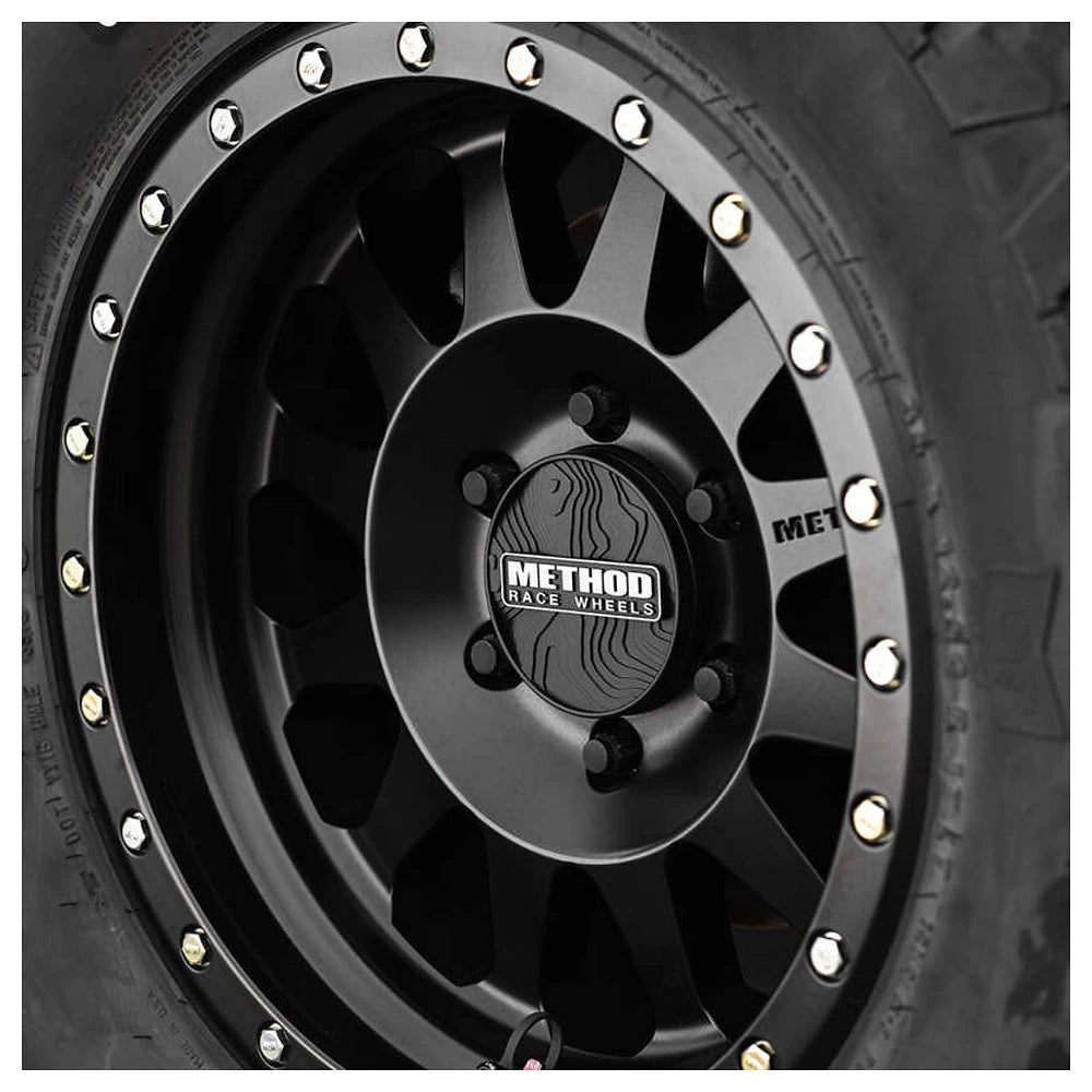 Method CP-TOPO107S-B TOPO 107 mm Snap-In Center Cap, Black, Detail View 2