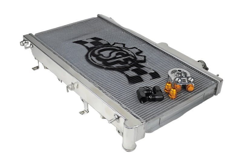 CSF 08-15 Subaru WRX/STI 2-Row Radiator w/Built-In Oil Cooler - Black Ops Auto Works