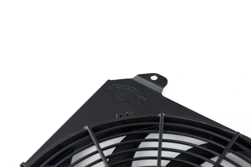 CSF 92-00 Honda Civic All-Aluminum Fan Shroud w/12in SPAL Fan - Black Finish - Black Ops Auto Works