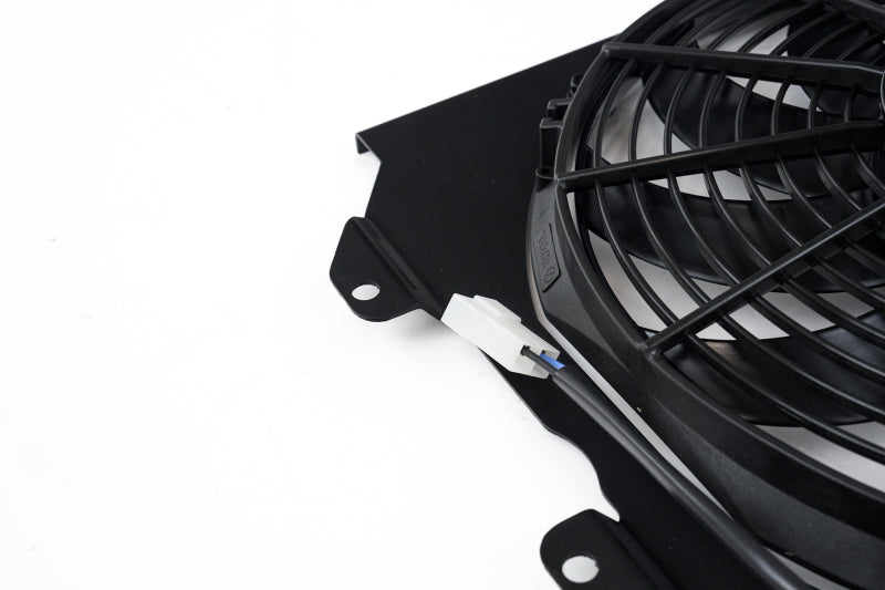 CSF 92-00 Honda Civic All-Aluminum Fan Shroud w/12in SPAL Fan - Black Finish - Black Ops Auto Works