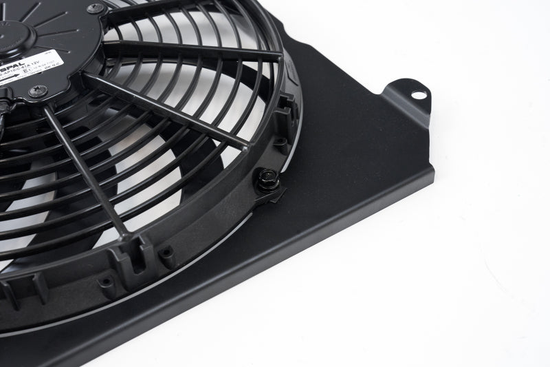 CSF 92-00 Honda Civic All-Aluminum Fan Shroud w/12in SPAL Fan - Black Finish - Black Ops Auto Works