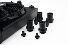 Load image into Gallery viewer, CSF Universal Half Radiator w/-16AN &amp; Slip-On Fittings/12in SPAL Fan &amp; Shroud - Black Finish - CSF 2858XB