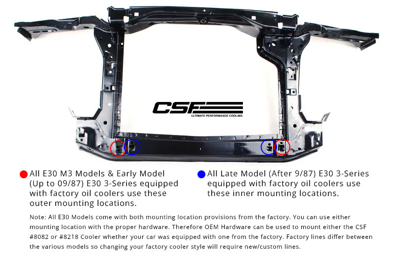 CSF BMW E30 Group A / DTM Race Style Oil Cooler - CSF 8218