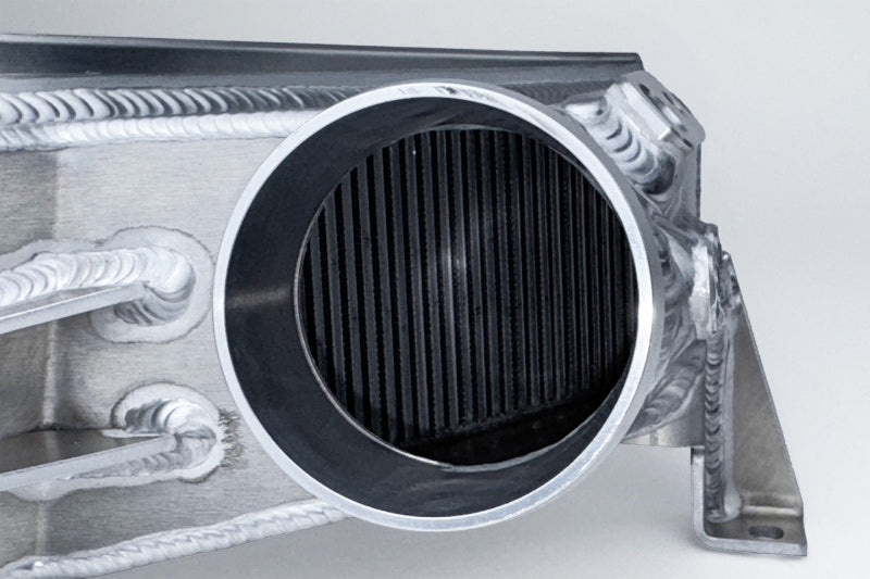 Billet CNC-machined end tanks with CSF branding on #8352 cooler