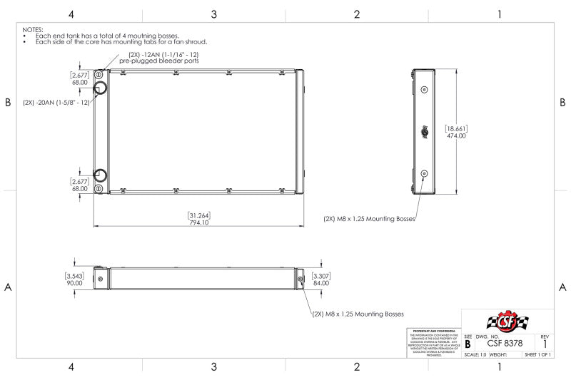 CSF CSF Motorsport Dual-Pass Competition Radiator