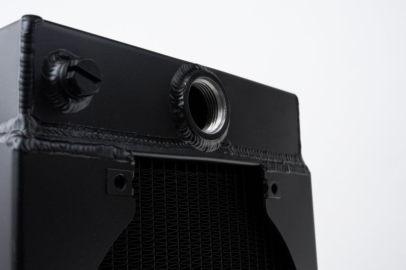 CSF Universal Drag Race / Tuck Radiator w/9in Spal Fan - 10.5in H x 10in L x 3.6in W - Black - Black Ops Auto Works