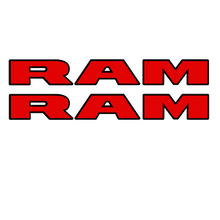 Load image into Gallery viewer, Custom RAM Door Badge Pair Acrylic or Carbon Fiber