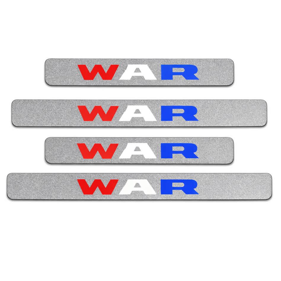 Custom WAR door sill plate set of 4 full view