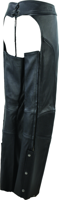 RIV094449-River Road Sierra Leather Chaps Black Womens - Small-Pants-River Road