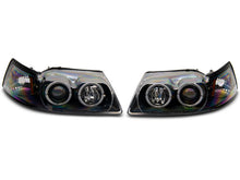 Load image into Gallery viewer, Raxiom 99-04 Ford Mustang Dual LED Halo Projector Headlights- Black Housing (Clear Lens)-Headlights-Raxiom