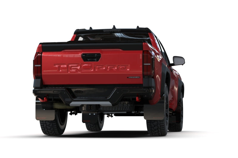 RALMF114-UR-BLK-MBK-Rally Armor 2024 Toyota Tacoma Black UR Mud Flap w/ Metallic Black Logo-Mud Flaps-Rally Armor
