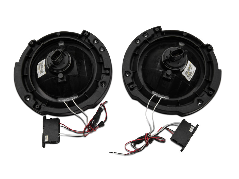 RAXJ121871-Raxiom 07-18 Jeep Wrangler JK LED Halo Headlights- Chrome Housing (Clear Lens)-Headlights-Raxiom