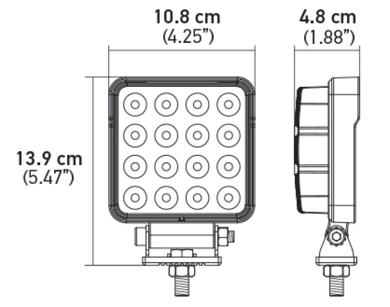 Hella ValueFit LED Work Lamps 4SQ 2.0 LED MV CR BP-Work Lights-Hella