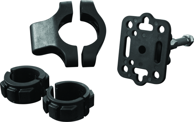KUR1671-Kuryakyn Handlebar Accessory Mount Standard 7/8 to 1-1/4in Bar Black-Handlebars-Kuryakyn