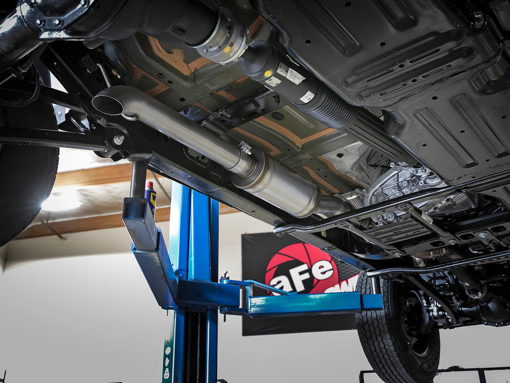 aFe aFe Rock Duster 3in 409 SS Cat-Back Turn-Down Exhaust 2018+ Jeep Wrangler (JL) V6 3.6L