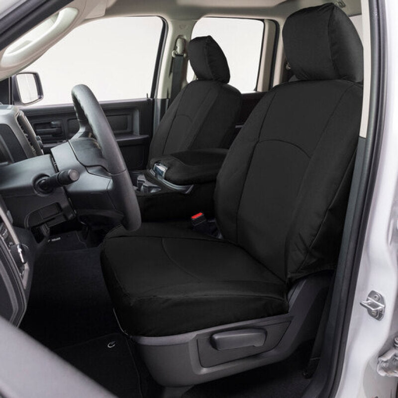 CVRGTC4136ABENBK-Covercraft 19-21 Chevrolet Silverado Endura PrecisionFit Custom Front Row Seat Covers - Black/Black-Seat Covers-Covercraft