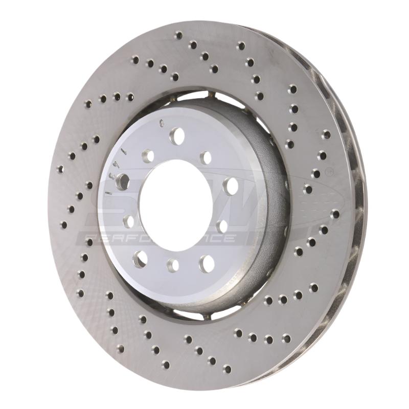 SHWBFR42842-SHW 01-06 BMW M3 3.2L Right Front Drilled Lightweight Brake Rotor (European Model) (34112282802)-Brake Rotors - Drilled-SHW Performance