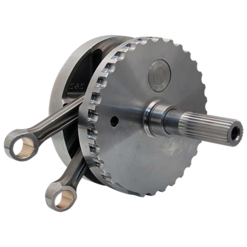 S&S Cycle 07-17 BT 4-3/8in Stroke Flywheel Assembly w/ Sprocket Shaft Bearing Race-Flywheels-S&S Cycle