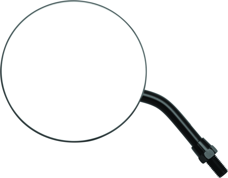 BKM600801-BikeMaster 4in Adjustable Round Mirror 10mm - Each - Black-Side Mirrors-Bike Master
