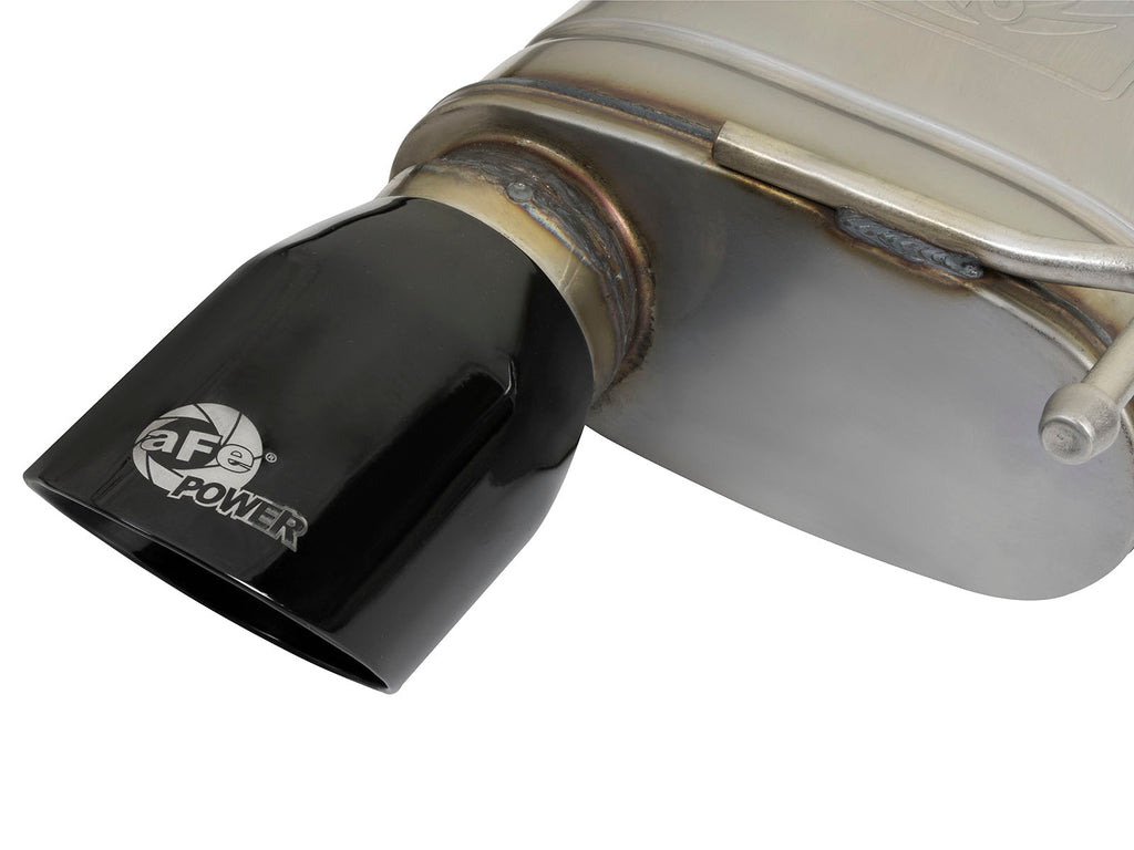 aFe aFe MACHForce XP 2.5in 409 Stainless Axle Back Exhaust w/ Black Tips 15-17 Ford Mustang I4-2.3L (t)