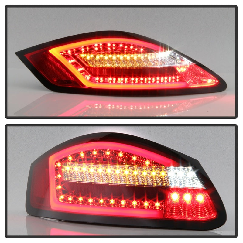 SPY5083173-Spyder Porsche 987 Cayman 06-08 / Boxster 05-08 LED Tail Lights - Red Clear ALT-YD-P98705-LED-RC-Tail Lights-SPYDER
