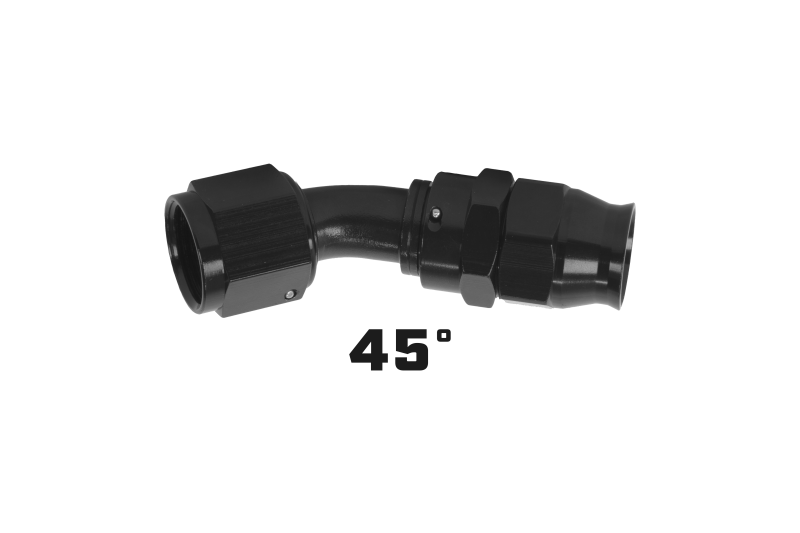 Aeromotive PTFE Hose End - AN-06 - 45 Deg - Black Anodized-Fittings-Aeromotive