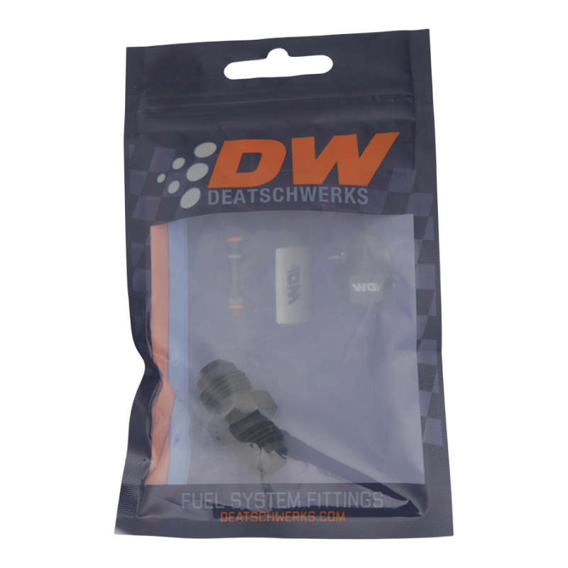DWK6-02-0202-B-DeatschWerks 6AN Male Flare to 6AN Male Flare Coupler - Anodized Matte Black-Fittings-DeatschWerks