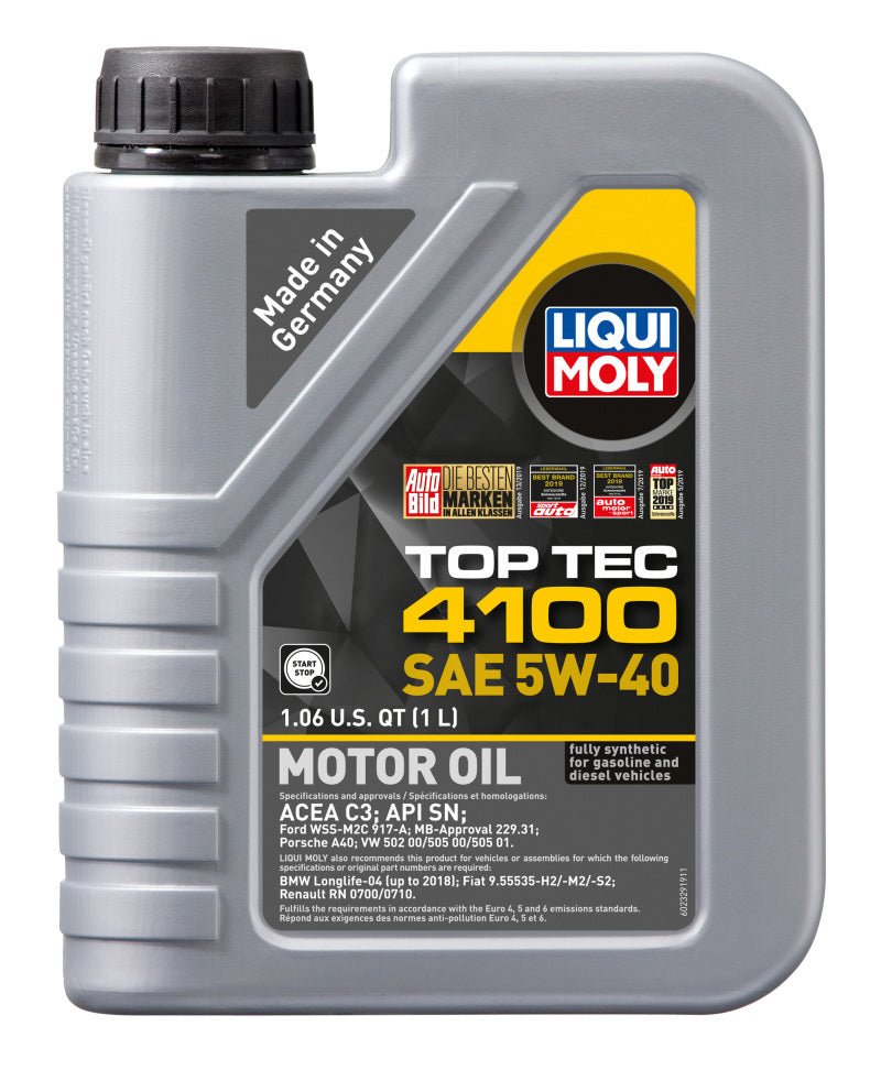 LIQUI MOLY 1L Top Tec 4100 Motor Oil SAE 5W40-Motor Oils-LIQUI MOLY
