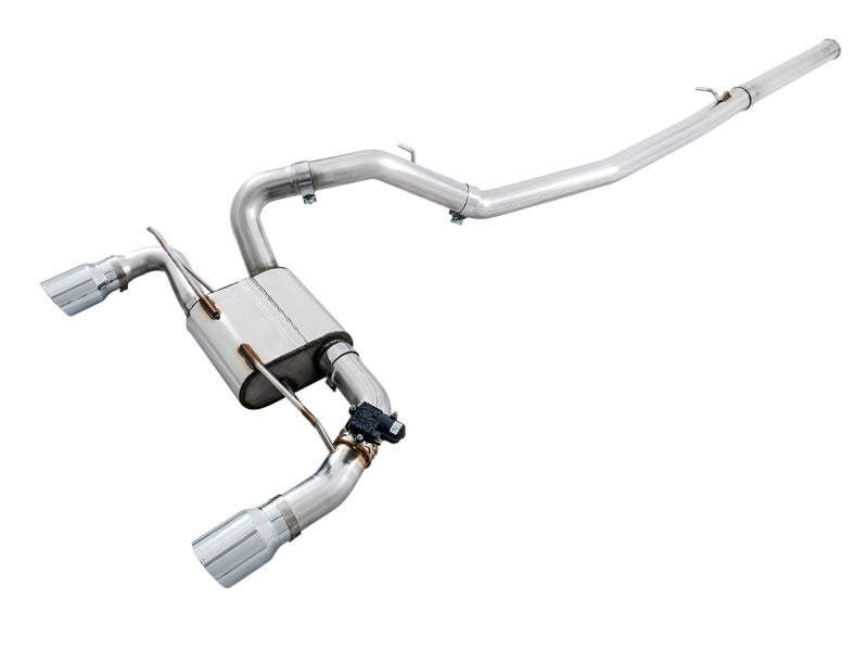AWE3025-32024-AWE Tuning Ford Focus RS SwitchPath Cat-back Exhaust - Chrome Silver Tips-Catback-AWE Tuning