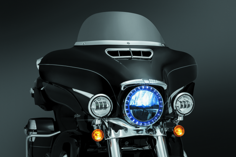 KUR1387-Kuryakyn Smooth Windshield Trim 14-Up Touring Chrome-Exterior Trim-Kuryakyn