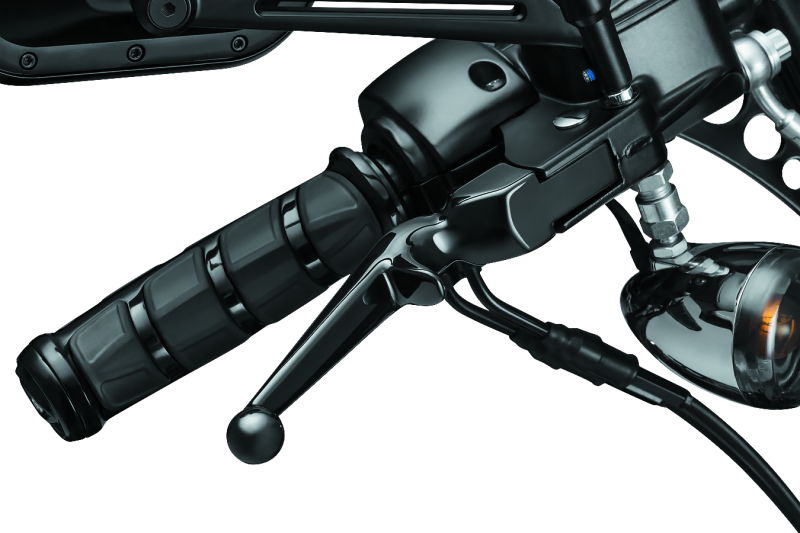 KUR1845-Kuryakyn Trigger Lever Set 96-Up Cable Gloss Black-Levers-Kuryakyn
