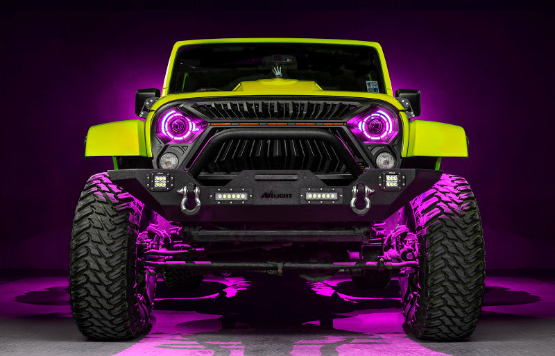 ORACLE Lighting 07-18 Jeep Wrangler JK Oculus 7in. ColorSHIFT Bi-LED Projector Headlights-Light Bars & Cubes-ORACLE Lighting