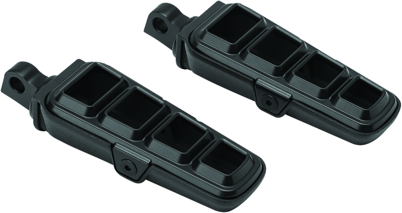 KUR6667-Kuryakyn Dillinger Pegs With Male Mount Adapter Satin Black-Footpegs-Kuryakyn