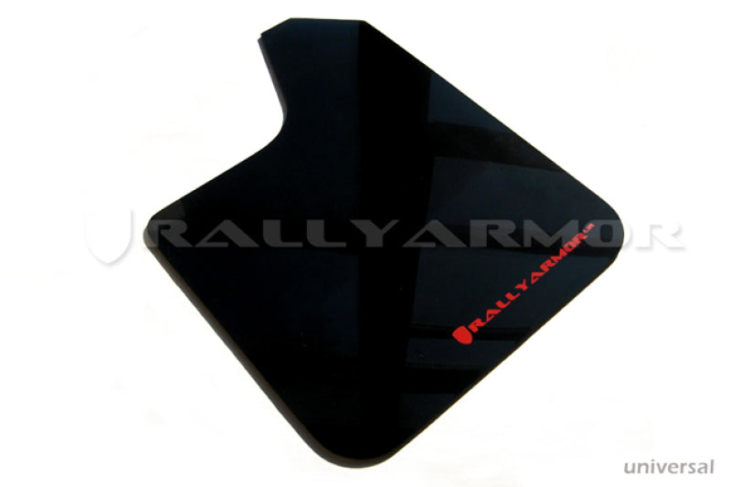 RALMF12-UR-BLK-RD-LRT-Rally Armor Universal UR Black Mud Flap Red Logo - Pair-Mud Flaps-Rally Armor