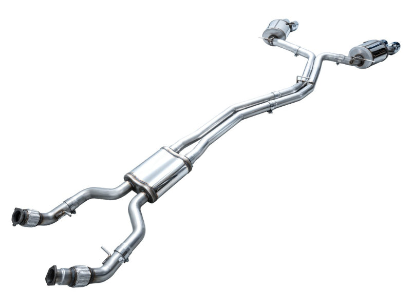 AWE3015-42103-AWE Tuning 19-23 Audi C8 S6/S7 2.9T V6 AWD Touring Edition Exhaust - Chrome Silver Tips-Catback-AWE Tuning