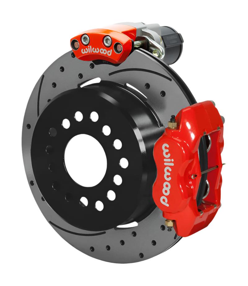 WIL140-15843-DR-Wilwood EPB/FDLI Rear Kit 12.19in. Big Ford - SRP, Red-Big Brake Kits-Wilwood