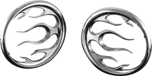 Load image into Gallery viewer, KUR3788-Kuryakyn Flame Speaker Grills Chrome-Exterior Trim-Kuryakyn