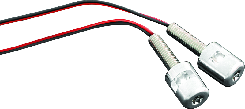 KUR9199-Kuryakyn Led License Plate Bolt Lights Chrome-Light Bars & Cubes-Kuryakyn